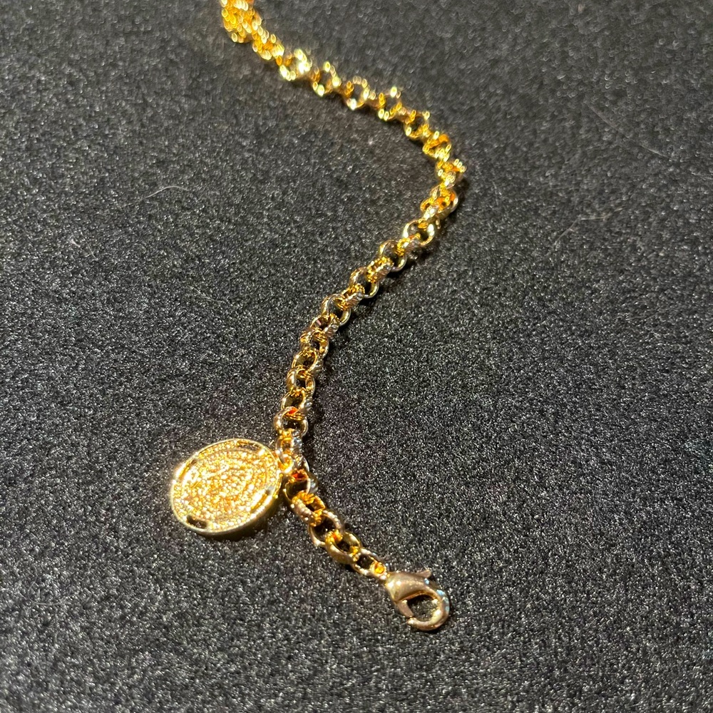Gold Plated Charm Bracelet - Mary